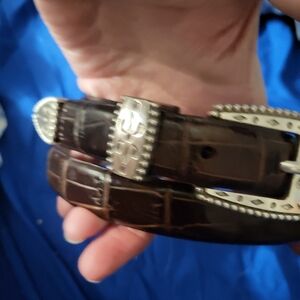 EUC Bill ADLER  Brown Leather  CROCO Belt medium